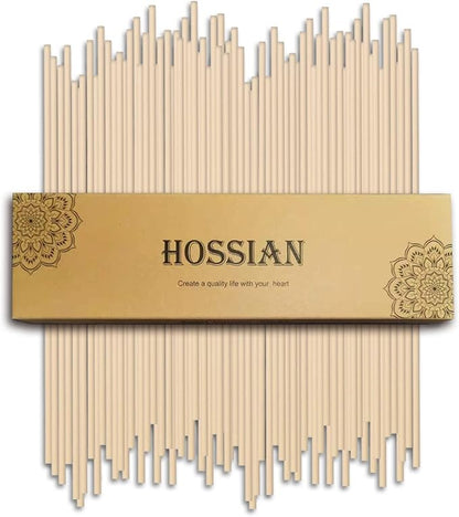 HOSSIAN 50pcs Reed Diffuser Sticks - Wood Rattan-Reed Sticks -Essential Oil Aroma Diffuser Sticks- Spa-Aromatherapy(Primary Color7.5/19cm)