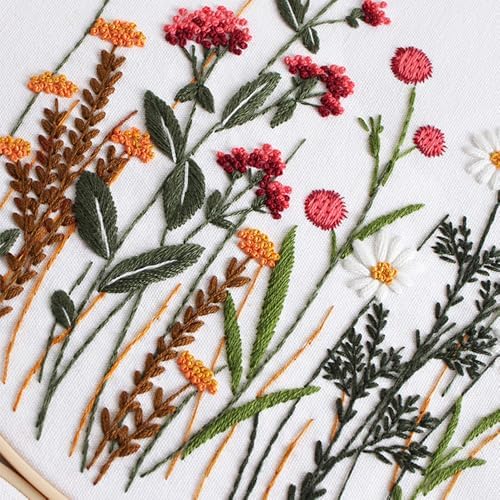 COCOMOX Floral Embroidery Kit for Beginners, Cross Stitch Practice Kits - Image 6
