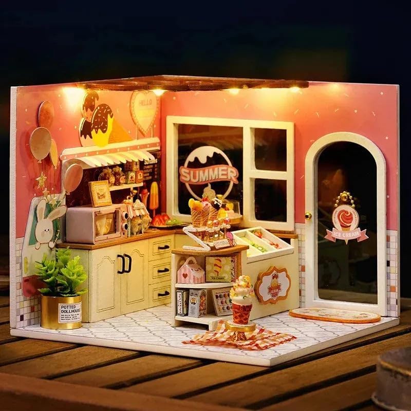 Wizardi DIY Miniature Kit - Ice Cream Shop Tiny Home kit. - Image 6