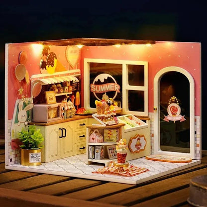 Wizardi DIY Miniature Kit - Ice Cream Shop Tiny Home kit. - Image 6