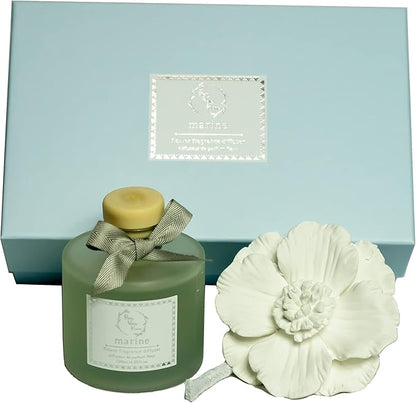 Pretty Valley Home Ceramic Diffuser Flower 120ml Gift Box (Marine Scent)