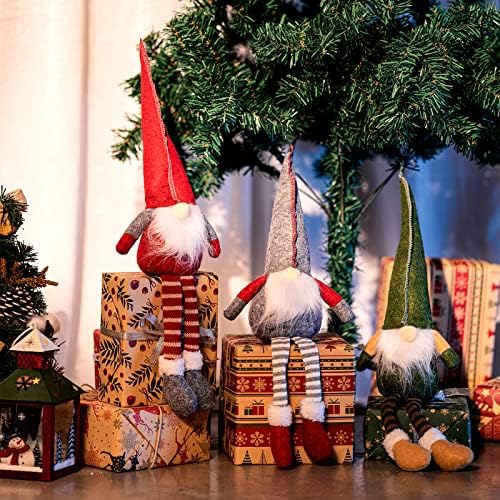 Threan 3 Set Gnome DIY Kit for Crafts Christmas Elf Gnome Plush Crafts Kit 3D DIY Sewing Project Handmade Ornaments Art Set Gifts for Adults Beginners Christmas Home Tree Table Holiday Hanging Decor - Image 4