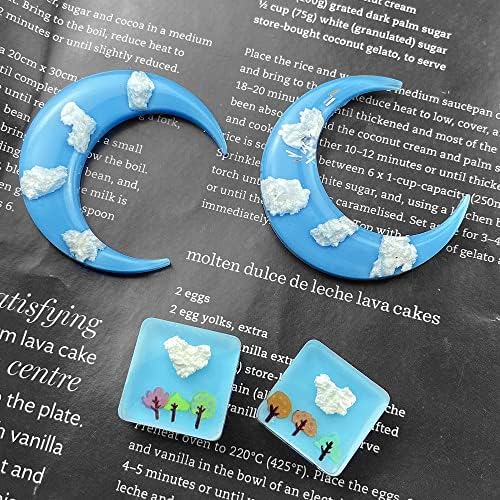 RESINWORLD Multi-Functional Small Silicone Molds Set for Resin, Earrings Resin Molds, Hexagon Round Crescent Moon Pentagram Heart Molds for Keychain Badge Reel Pendant Charm Earrings Jewelry Making - Image 4