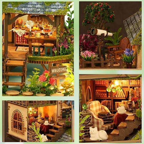 ISSEVE Miniature House Kit, Forest Adventure Tiny House Building Kit - Image 4