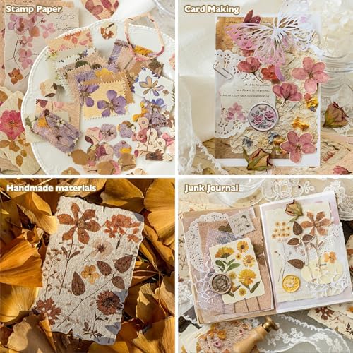 120 Pcs Floral Textured Scrapbook Paper, Embossed Rice Paper for Decoupage - Image 6