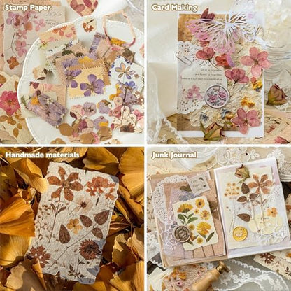 120 Pcs Floral Textured Scrapbook Paper, Embossed Rice Paper for Decoupage - Image 6