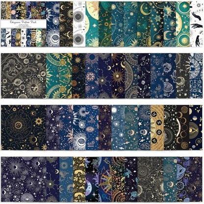 Origami Paper 50 Sheets, 6-Inch Square Double Sided Colored Craft Paper by Bestartsuppliesforyou