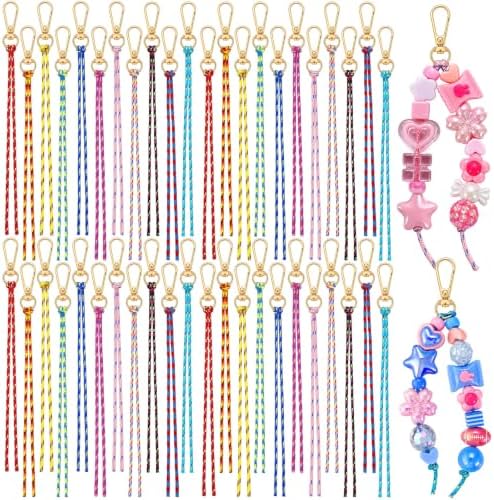 Wurosi 55 Pcs Paracord for Keychain Making, Beadable Keychain Making Kit by Unknown