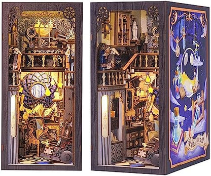 CUTEBEE Book Nook Kit - DIY Miniature House Kit for Adults and Teens, Dollhouse Booknook Tiny House Model Build Bookshelf Decor, Gifts for Family, Friends by CUTEBEE
