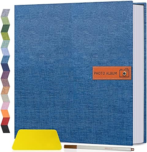 Popotop Large Photo Album Self Adhesive 4x6 5x7 8x10 Scrapbook Album DIY Picture Book,Gifts for Mom,Family Baby and Wedding,with Metal Pen and Plastic Board by Popotop