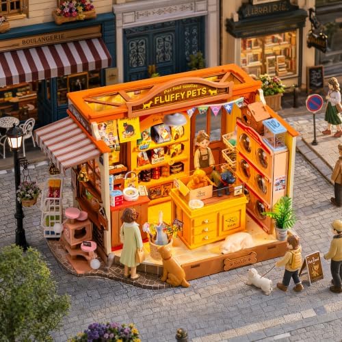 Rolife DIY Miniature House Shop Series - Fluffy Friends Hub Pet Shop - Image 3