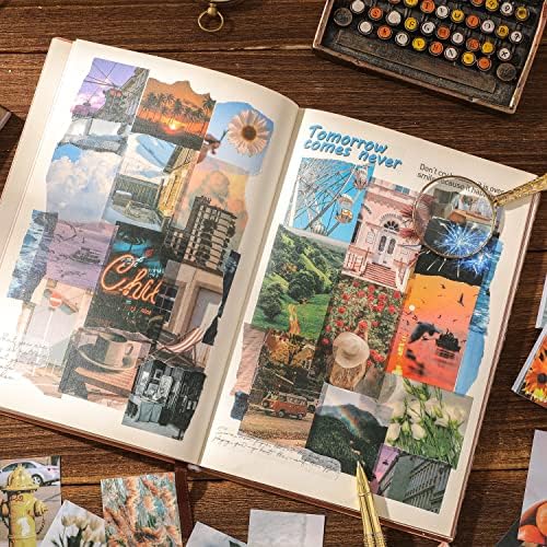 12 Sets 600 Sheets Washi Stickers for Journaling, Daily Quote Flower Nature Travel Stickers Vintage Aesthetic Scrapbook Sticker Set for Bullet Journal Art Diary Card Craft Gifts Planner Notebook - Image 5