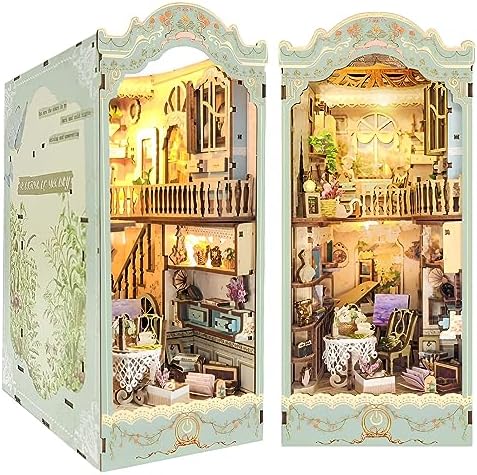 CRIOLPO Dollhouses Book Nook Kit for Adults - DIY Book Nook with LED Light by CRIOLPO