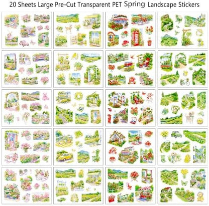 Spring Garden PET Sticker Book, Diecut Stickers for Journaling - Image 2