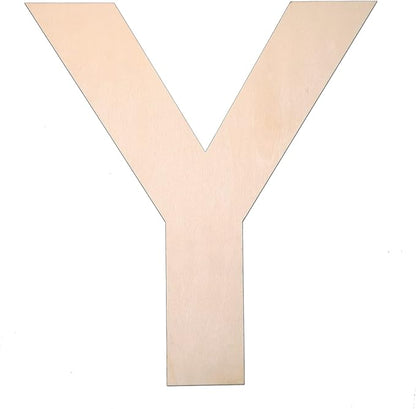 12 Inch Wooden Letter Y, 1/4 Inch Thick Large Unfinished Wood Letter for DIY Crafts Home Wall Decor