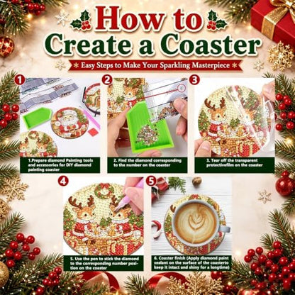 DOTZSO Diamond Art Coasters Kit for Adults, Diamond Painting Coasters - Image 6