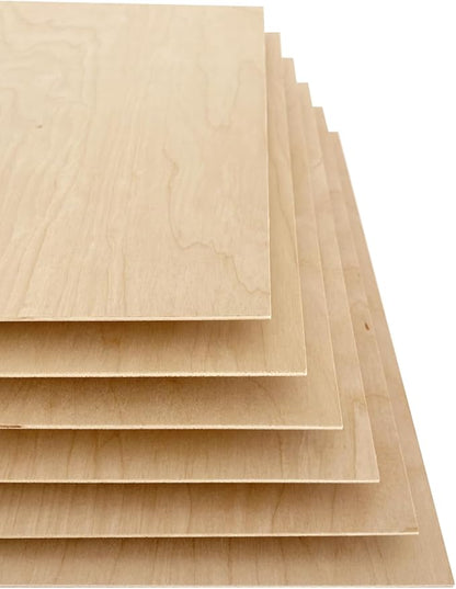 from Baltic Birch, 3mm 1/8'' x 12'' x 18'' Plywood, Craft Grade B/BB Veneer, Box of 6 pcs Sheets, Available for Laser & CNC Cutting, Engraving, Wood Burning, DIY Handwork, Art Painting, by Tomato.Wed