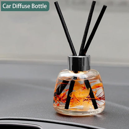 Kaxich 4 Pack Reed Diffuser Bottle Empty Glass Jar 3.52 oz Refillable Essential Oil Bottles with 30pcs Reeds Sticks, Elegant Home Decor Set for Bedroom, Bathroom, Office Decoration Gift