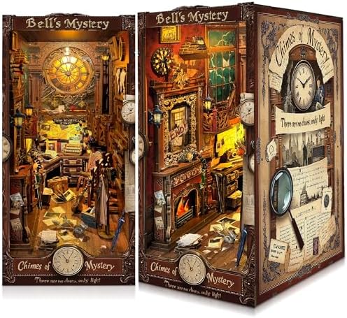 CRIOLPO Book Nook Kit for Adults - DIY Miniature House with LED Lights by CRIOLPO