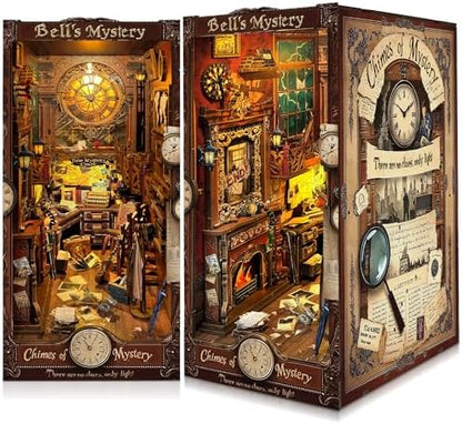 CRIOLPO Book Nook Kit for Adults - DIY Miniature House with LED Lights by CRIOLPO