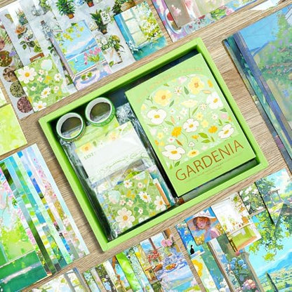 Scrapbooking Supplies Kit, A6 Grid Notebook, Vintage Junk Journaling Kit - Image 6