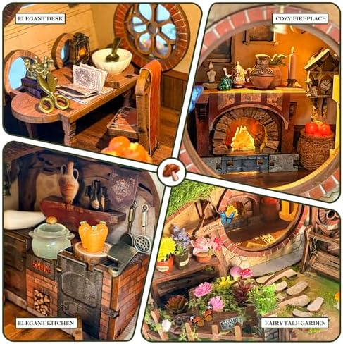 Book Nook Kit DIY Miniature House 3D Wooden Puzzle - Magic Ring House - Image 4