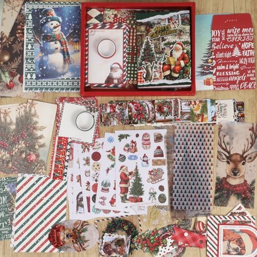 Koqye Christmas Scrapbook Kit, 157‑Piece DIY Holiday Craft Supplies - Image 5