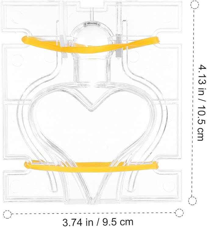 Sewroro Reusable Plastic Candle Mold for DIY Handmade Crafts Small Heart-Shaped Mold with Smooth Surface Flexible and Mould for Candle Making and Wax Melts