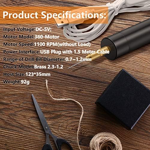Honoson 110 Pcs Electric Resin Drill Hand Drill Tool for Resin Casting Mold - Image 3