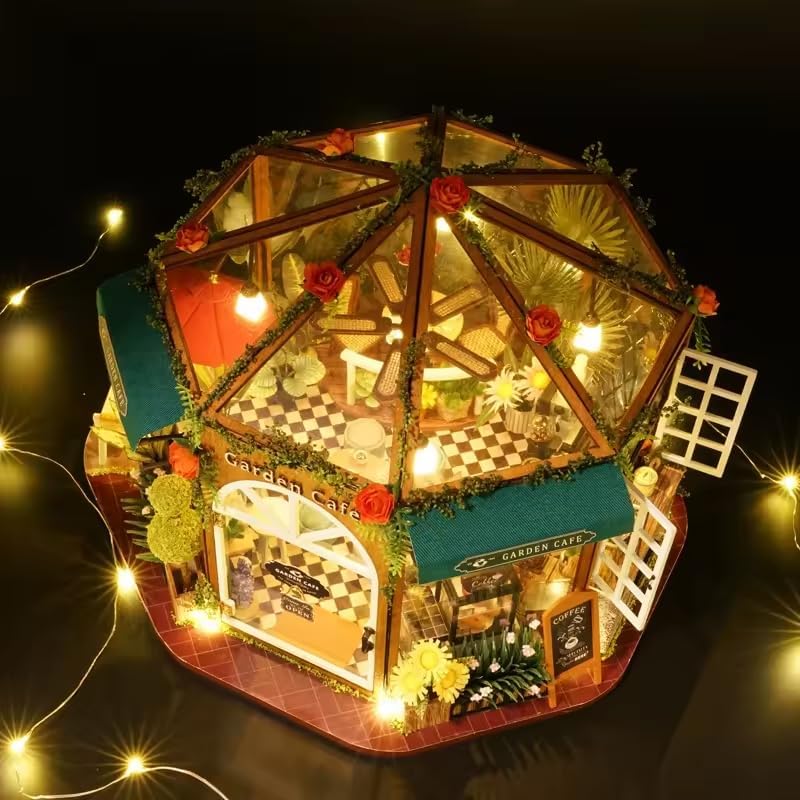 Miniature Wizardi Roombox Kit - Wooden Coffee Shop Dollhouse Kit - Image 5