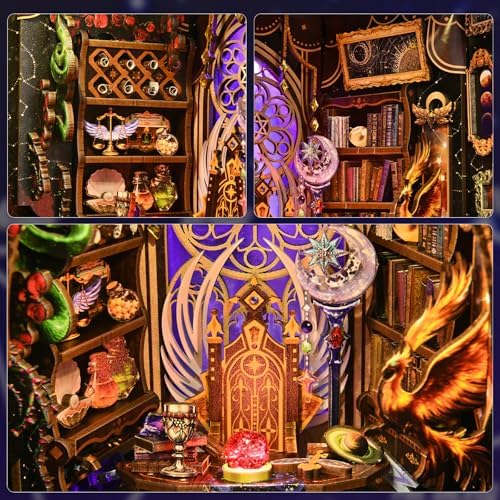 Book Nook Kit, DIY Miniature House Dollhouse Kit 3D Puzzle for Adults - Image 4