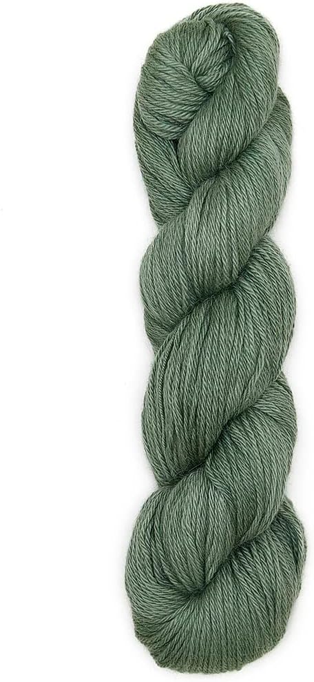 100% Baby Alpaca Yarn Wool 100g Hank DK Weight Hand Dyed Made in Peru - Heavenly Soft and Perfect for Knitting and Crocheting (Aspen Green, DK Hand Dyed - 100g Hank)