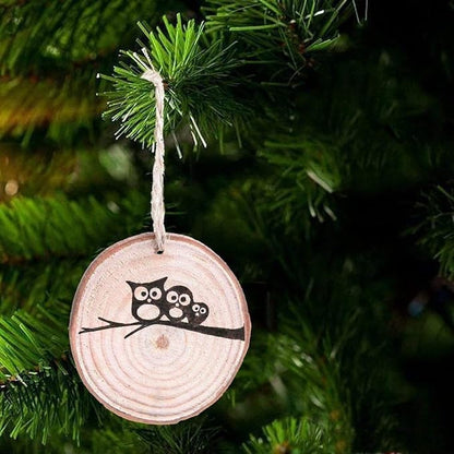 Unfinished Natural Wood Slices 20 Pcs 3.5-4 Inch Wood Coaster Sets Pieces Craft Wood kit Predrilled with Hole Wooden Circles Great for Arts and Crafts Christmas Ornaments DIY Crafts Rustic Wedding