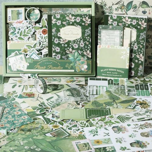 miikoul Vintage Scrapbooking Supplies Kit for Teen Girl Kid Women Diy Gift by Welcometomiikoul