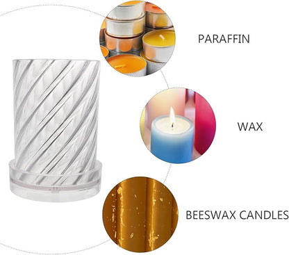 NUOBESTY DIY Plastic Spiral Candle Mold Manual Aromatherapy Candle Making Mould for Handcrafted Wax Melts Crafting Tool and Handmade