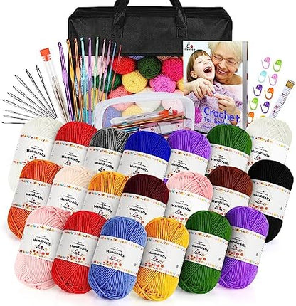 Aeelike 1093 Yards for Crocheting, Crochet Starter Kits, Black by Aeelikescrochetworld