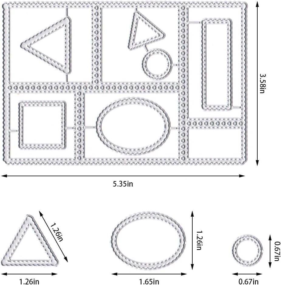 Lapoo Cutting Die for Scrapbooking, 3D Backgrounds Frame New Cutting Dies DIY Album Card Making Decor Paper Craft Metal Die Cuts Party Decorations (Postage Stamp 5.4 x 3.6 in) - Image 6