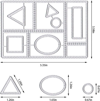 Lapoo Cutting Die for Scrapbooking, 3D Backgrounds Frame New Cutting Dies DIY Album Card Making Decor Paper Craft Metal Die Cuts Party Decorations (Postage Stamp 5.4 x 3.6 in) - Image 6