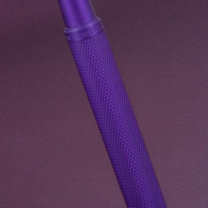 Asvine Purple Fude Pen, Bent Nib Fountain Pen Calligraphy (Fine to Broad) with Converter and Metal Pen Case Set
