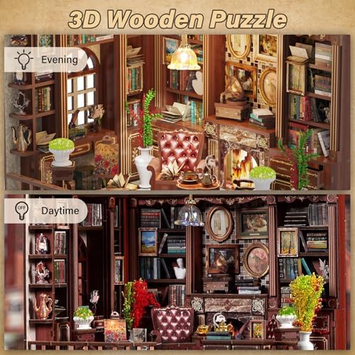Book Nooks for Adults, DIY Miniature Dollhouse Book Nook Kit - Bank Study - Image 4