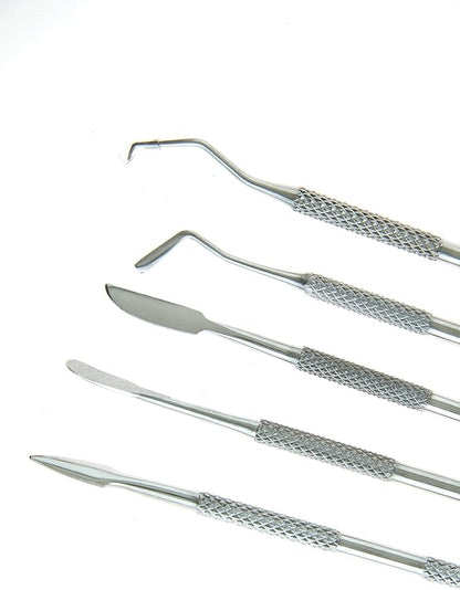 SE 12-Piece Stainless Steel Wax Carvers Set, Wax & Clay Sculpting Tools, Double Ended Carving Kit for Modeling, Sculpting and Shaping, Silver - DD312