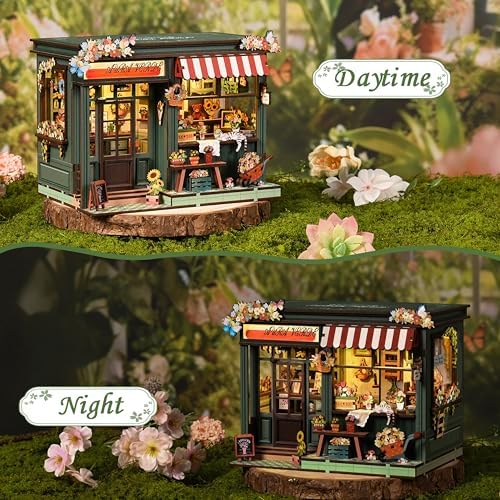 ISSEVE Book Nook Kit, Miniature House Kit Dollhouse Kits Bookshelf Décor - Image 2