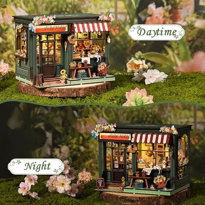 ISSEVE Book Nook Kit, Miniature House Kit Dollhouse Kits Bookshelf Décor - Image 2