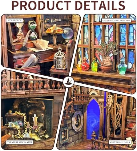 Spilay Book Nook Kit for Adults, Magic Studio DIY Miniature House Kit - Image 7