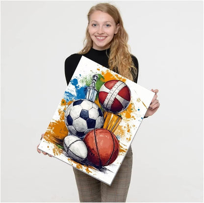 TCDZMYGS Paint by Numbers Kit for Adults Beginner,Basketball Adult Paint by Number Kits on Canvas with Frame,Graffiti Style DIY Acrylic Oil Painting by Numbers Kits for Home Wall Decor 10x12 inch - Image 4