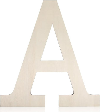 12 Inch Large Wooden Greek Letter Alpha, Large Unfinished Wood Letters for Home,Wooden Alphabet Letters for Wall Decor, DIY Crafts, Parties Wedding Christmas Home Decoration, Letter A