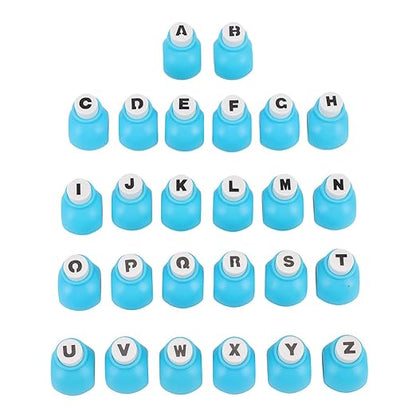 Asixxsix Alphabet Paper Punchers, 26 Uppercase English Letters Hole Punch Shape, Letter Shape Punches for DIY Crafting Supplies, Scrapbooking, Journaling, School Projects