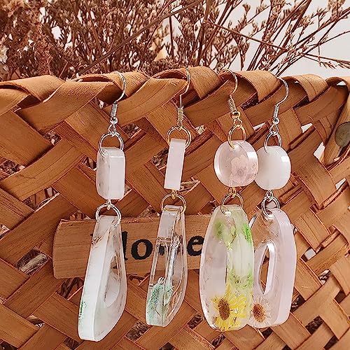 Attuslla Star & Moon Shape Resin Earring Molds - Silicone, Jewelry, DIY Pendant Molds with Ear Hooks & Jump Ring - Image 7