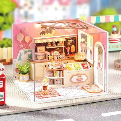Wizardi DIY Miniature Kit - Ice Cream Shop Tiny Home kit. by Wizardi