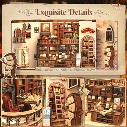 CUTEFUN DIY Book Nook Kit, 3D Puzzle Creative British Library Bookend - Image 5